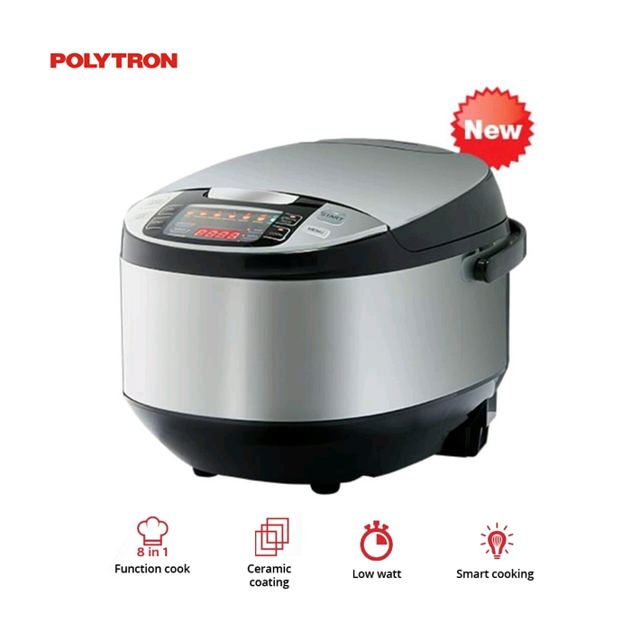 Polytron Tiarapot Smart Multi Cooker - PRC1901DG Silver